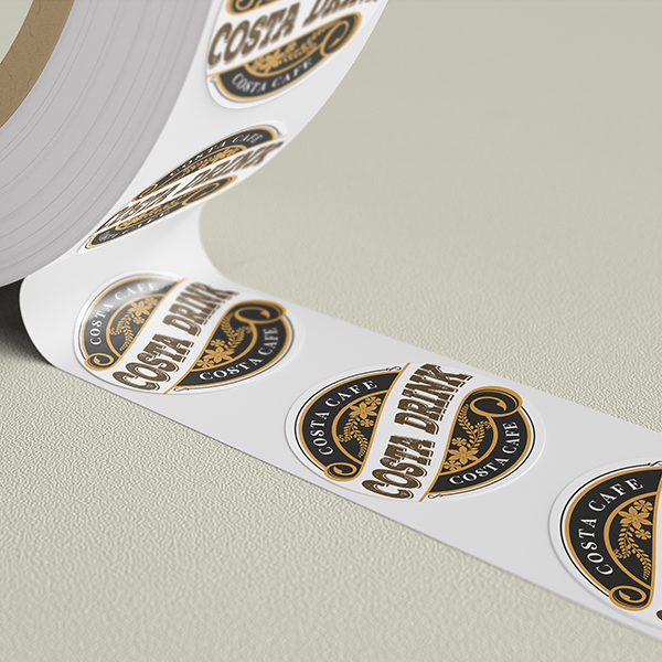 CAFE LOGO STICKER TASARIMI VE BASKISI