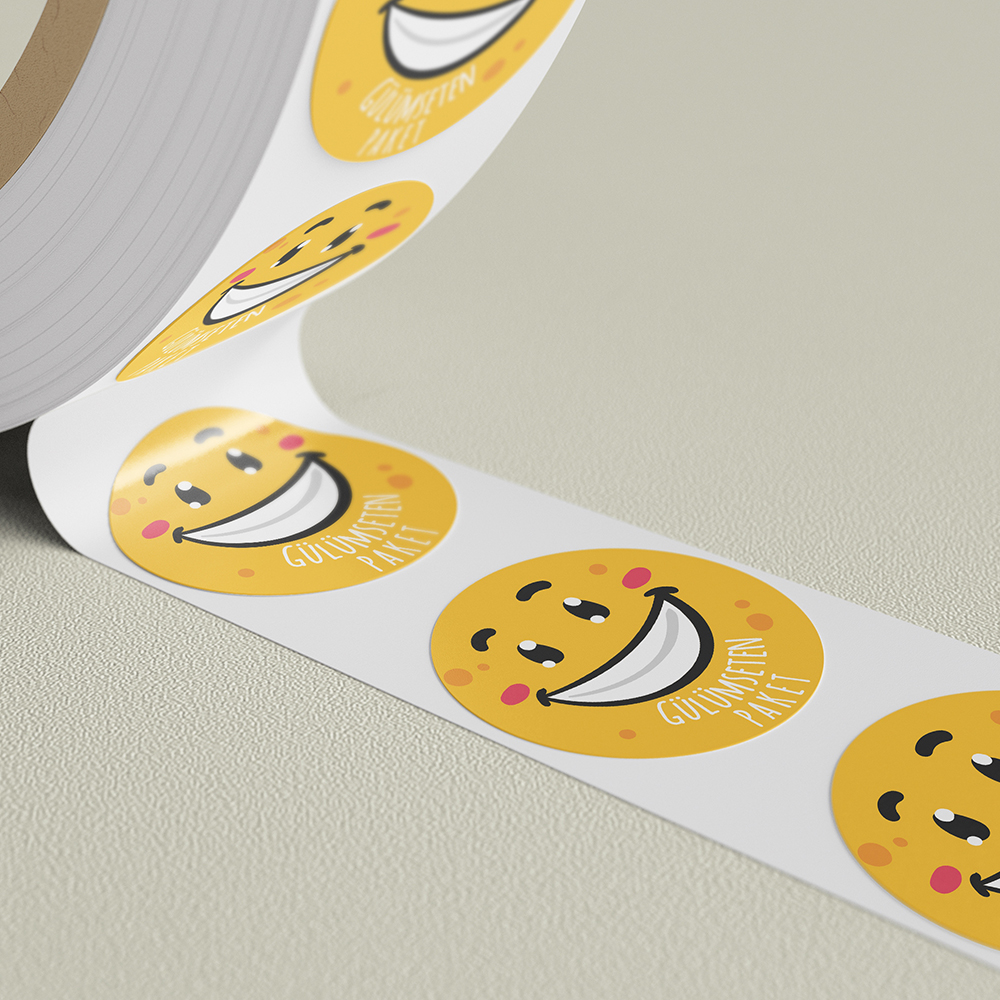 SMİLE STICKER TASARIMI VE BASKISI